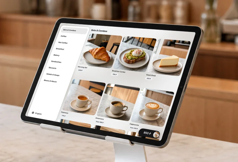 Pay at the counter or from a phone